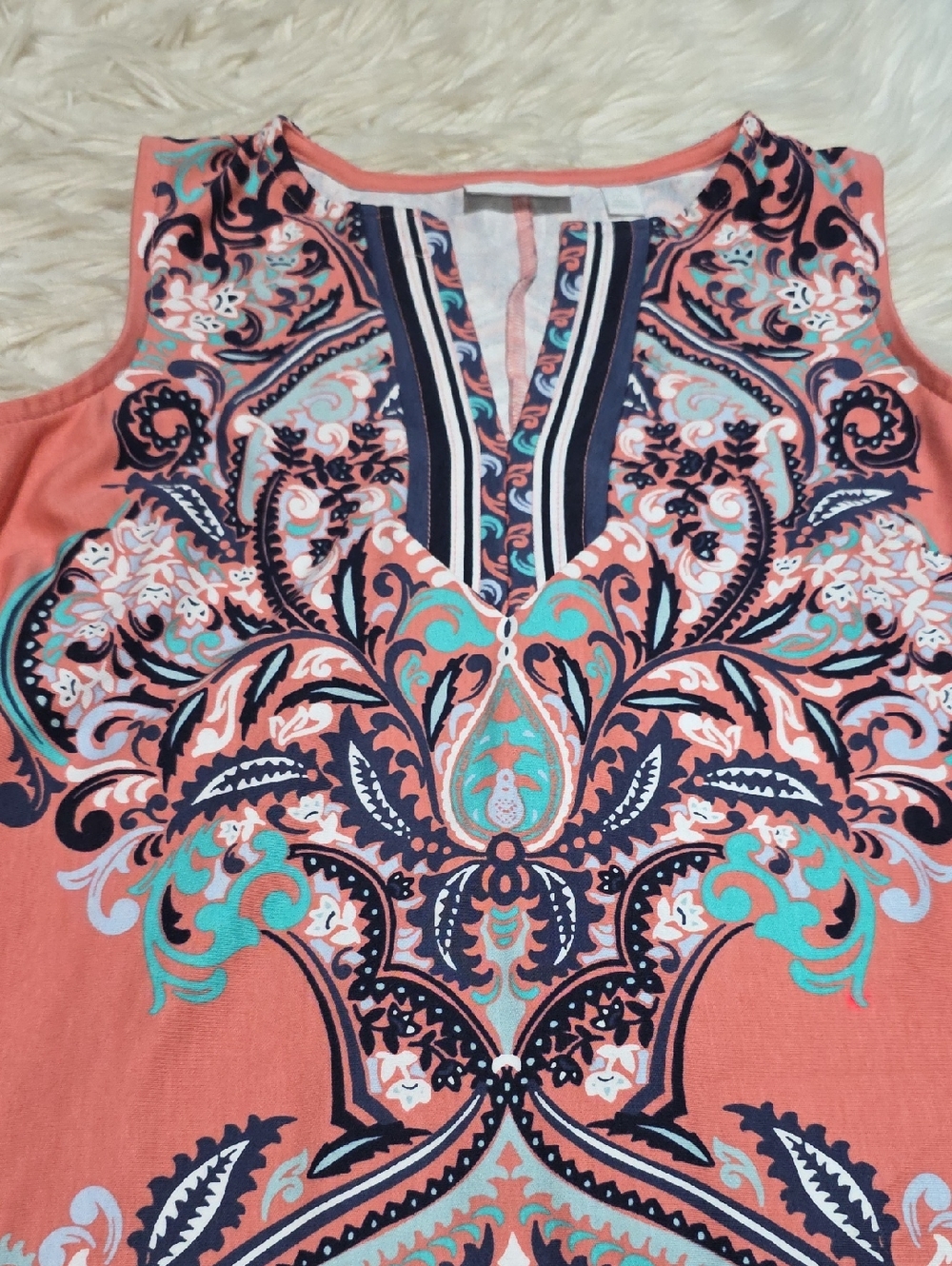 New York & Company Paisley Dress- S Petite - Picture 3 of 9